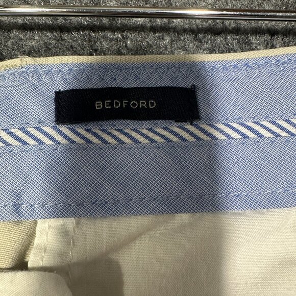 J Crew Pants Mens 34 Bedford Dress Pant Beige Cotton Flat Front Pockets Straight - Picture 5 of 8